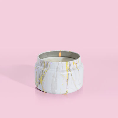 Pineapple Flower Modern Marble Printed Travel Tin Candle Lit